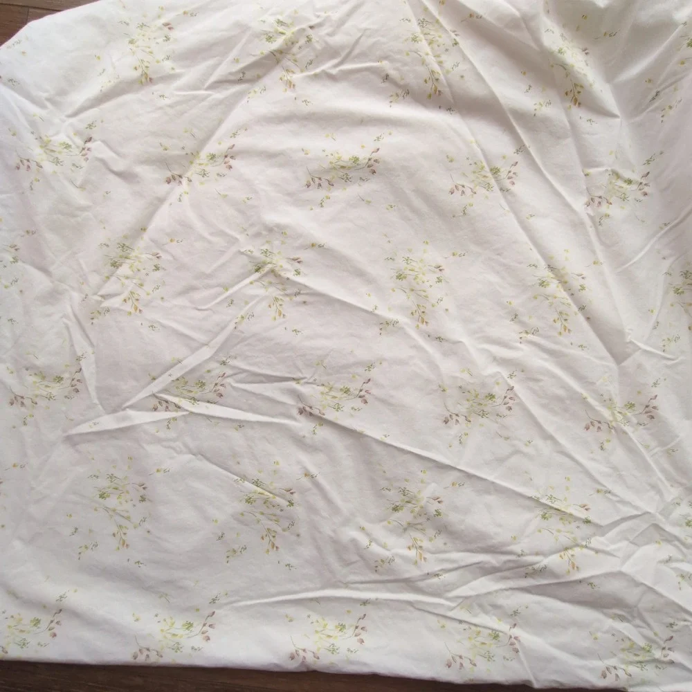 Yves Delorme Paris Senteur Pollen Queen Fitted & Flat Sheet Set Floral Purple